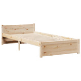 Bed Frame with Headboard without Mattress 75x190 cm Small Single 3306005
