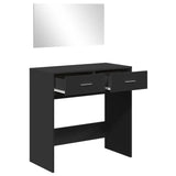Dressing Table with Mirror Black 80x39x80 cm 840703
