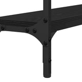 Console Table Black oak 100 x 22.5 x 75 cm Engineered Wood 883505