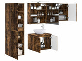 Bathroom Cabinet Set 5 pcs Smoked Oak 50 x 14.5 x 70 cm 3407291
