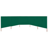 5-panel Wind Screen Fabric 600x120 cm Green 47161