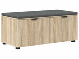 Hall Bench with Cushion with Shelf Sonoma Oak 80 x 38 x 46 cm 891482