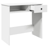 ZNTS Desk White 80x40x75 cm Engineered Wood 860472