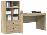 Desk with Drawer with Shelf with Storage 2 pcs Sonoma Oak 3337363