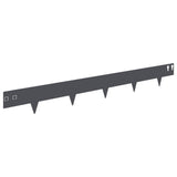 Lawn Edging 10 pcs 100 x 12 cm Steel Anthracite 8008526