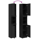 Bathroom Cabinet Black oak 32 x 34 x 188.5 cm Engineered Wood 862097