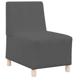 Modular Sofa Unit Armless Dark Grey 55 x 74 x 82 cm 4108497