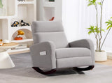 Corduroy Rocking Armchair - Grey T3398P424877