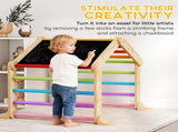 9 in 1 Toddler Climbing Frame with Ramp, Slide, Arch, Ladder, Blackboard for 18-48 Months T3398P422179