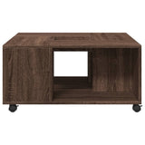 Coffee Table Brown Oak 80x80x40 cm Engineered Wood 853179