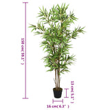 Artificial Bamboo Tree 828 Leaves 150 cm Green 358969