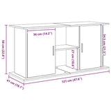 Aquarium Stand Black Oak 121x41x58 cm Engineered Wood 862154