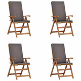 Garden Chair 4 pcs Brown and Grey 57 x 71.5 x 104 cm 3375766