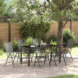 Garden Dining Set 7 pcs Anthracite Powder-Coated Steel 3379293