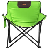 ZNTS Camping Chairs with Pocket Foldable 2 pcs Green 366552