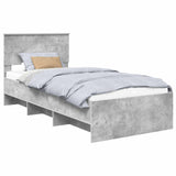 Bed Frame Concrete Grey 80 x 200 cm Engineered Wood 3408903