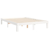 Bed Frame without Mattress White 140x190 cm Solid Wood Pine 3193577