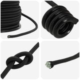 Bungee Cords with Hooks 8 mm Black PP and Rubber 42047662