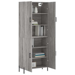 Highboard Grey Sonoma 69.5x34x180 cm Engineered Wood 3195689
