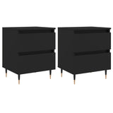 Bedside Cabinets 2 pcs Black 40x35x50 cm Engineered Wood 826863