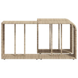 Storage Shelves 2 pcs Beige Poly Rattan 366070