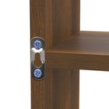 Wall Display Shelf 8 Compartments Brown Oak 342594