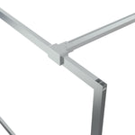 Walk-in Shower Wall Silver 115x195 cm Clear ESG Glass 152138