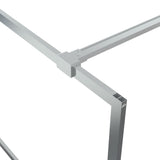 Walk-in Shower Wall Silver 115x195 cm Clear ESG Glass 152138