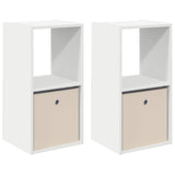 Bedside Table 2 pcs White 35 x 32 x 68.5 cm Engineered Wood 8000629