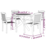 Garden Dining Set Natural Teak Solid teak wood Standard 3073201