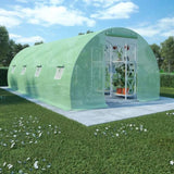 Greenhouse Green PE mesh fabric, Galvanised steel 45536