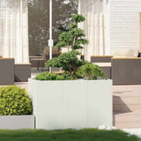 ZNTS Planter White 120x80x80 cm Steel 860788