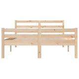 Bed Frame without Mattress Solid Wood 150x200 cm King Size King Size 814824