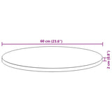 Table Top Round 60x2 cm Solid Wood Acacia 4008696
