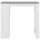 Bar Table with Shelf White 110x50x103 cm 280214