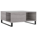 ZNTS Coffee Table Grey Sonoma 80x80x36.5 cm Engineered Wood 830794