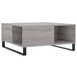 ZNTS Coffee Table Grey Sonoma 80x80x36.5 cm Engineered Wood 830794
