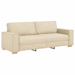 Sofa Set with Cushion 3 pcs Cream 220 x 78 x 84 cm Fabric 3324616