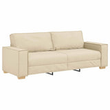 Sofa Set with Cushion 3 pcs Cream 220 x 78 x 84 cm Fabric 3324616
