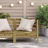 Garden Sofa Natural Wood Vacuum pressure impregnated pinewood 837983