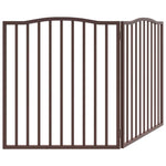 ZNTS Dog Gate Foldable 2 Panels Brown Oak 160 cm Poplar Wood 352234