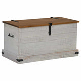 Storage Chest HALDEN White 91x48x47 cm Solid Wood Pine 4018402