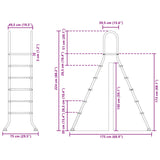 Above Ground Pool Ladder 224 x 175 cm 5-Step 42032424