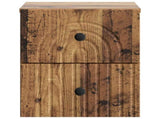 Wall-Mounted Bedside Cabinet 2 pcs Old Wood 33 x 34.5 x 40 cm 898142