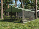 Camping Tarp with Mesh Walls Green 340 x 260 x 220 cm 42028563