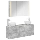 Bathroom Furniture Set 4 pcs Concrete Grey 3406706
