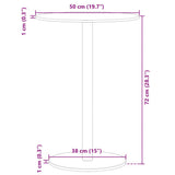 Garden Table Round Black 50x72 cm Steel 4009308