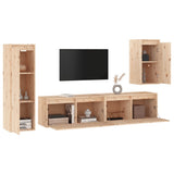 TV Cabinets 4 pcs Solid Wood Pine 3100229