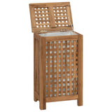 Laundry Basket Natural Solid Teak Wood 42024288