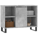 Bathroom Cabinet Concrete Grey 80x33x60 cm Engineered Wood 831640